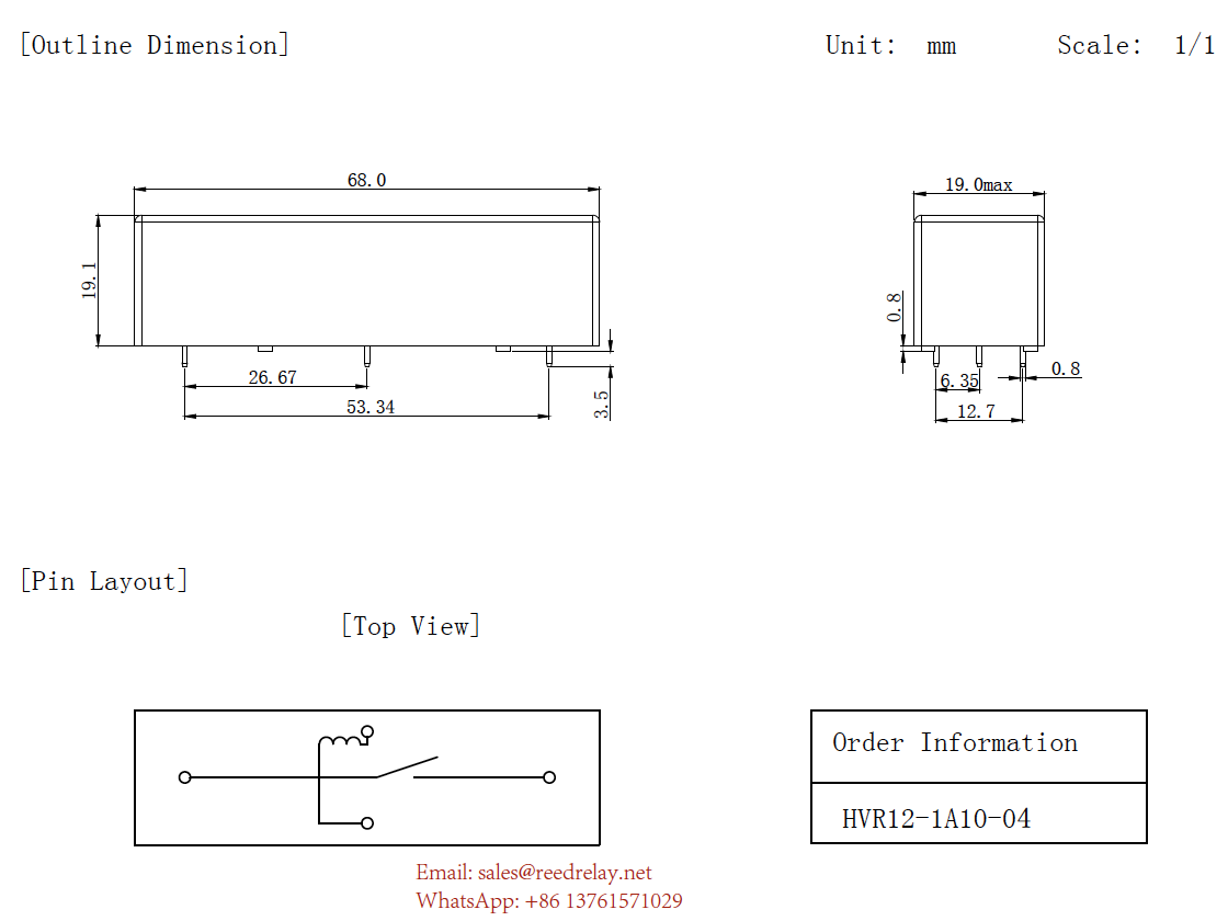 Hochspannungs-Reedrelais