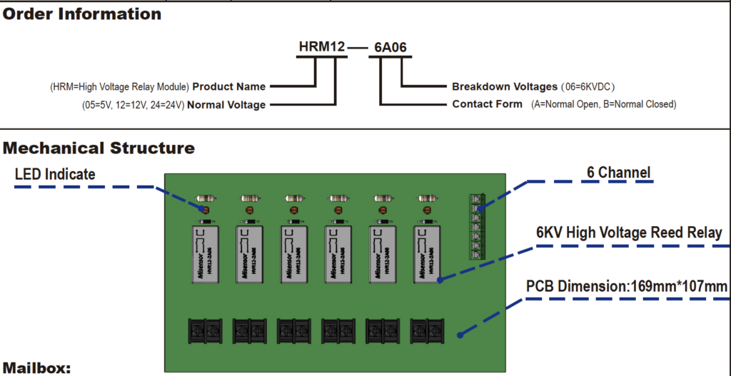 6kv reed relay