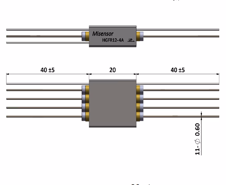 4 Channels 5V Mercury Wetted Relay HGFR05-4A - Hgfr05 4a