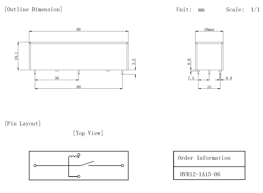 reed relay HVR 12-1A15-06