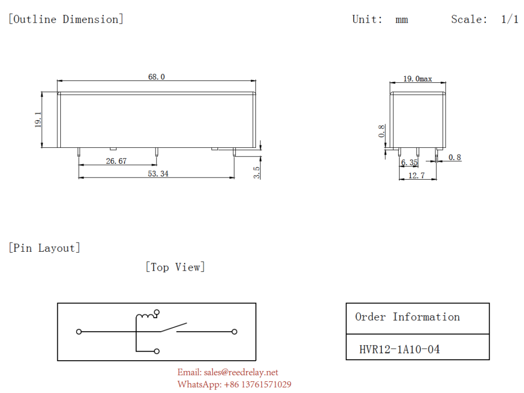 HVR12-1A10-04 dimension