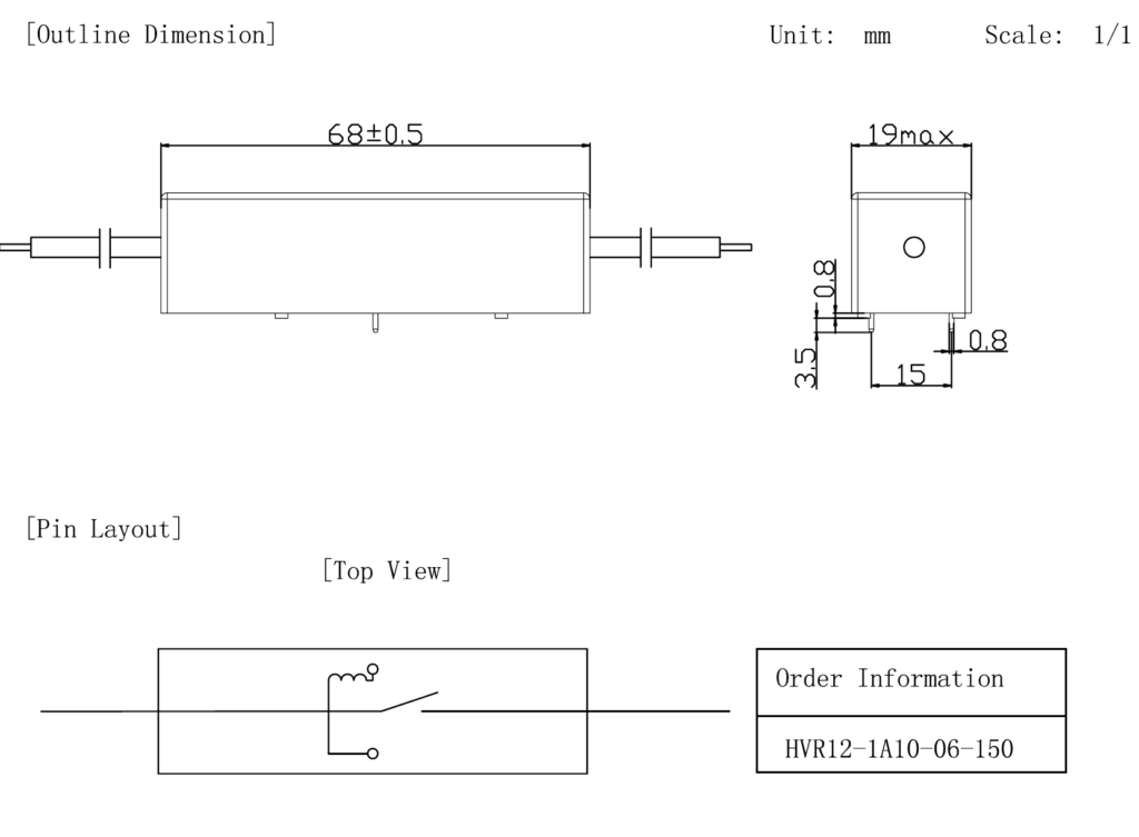 reed relay HVR12-1A10-06-150