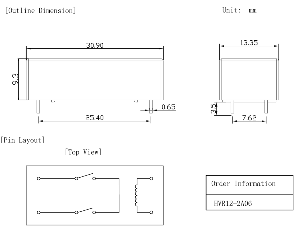 reed relay HVR12-2A06