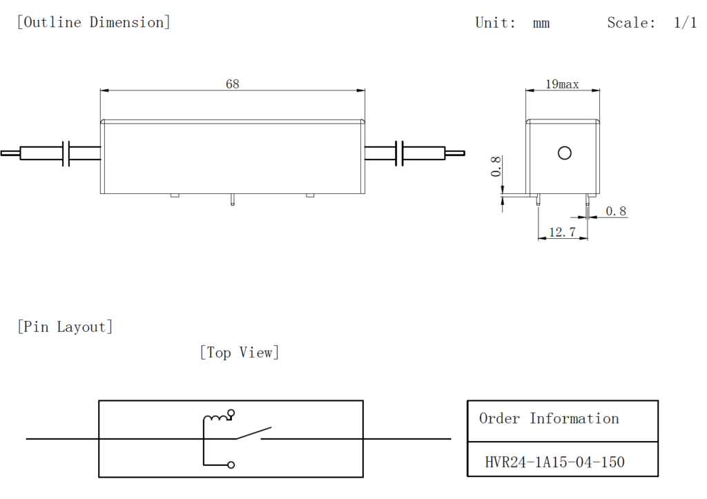 reed relay HVR24-1A15-04-150