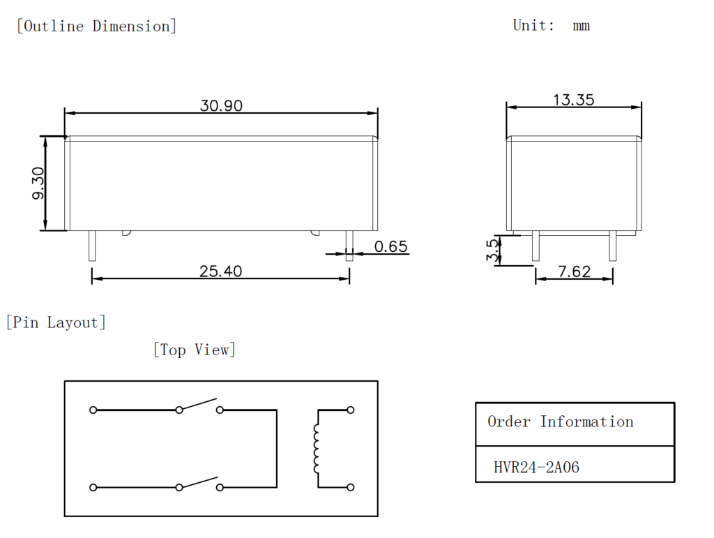 Reed Relay HVR24-2A06