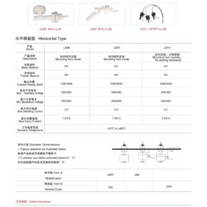 Horizontal mount level sensor