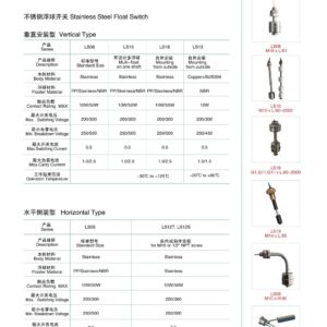 Stanless steel level sensor