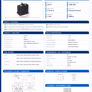 ESM-150 DC contactor datasheet preview