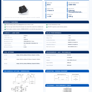 ESM-20 DC contactor datasheet preview