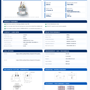 EVI-150 DC contactor datasheet preview
