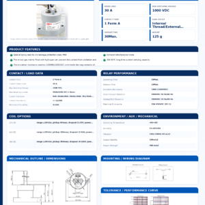EVI-30 DC contactor datasheet preview