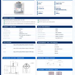 EVI-50 DC contactor datasheet preview