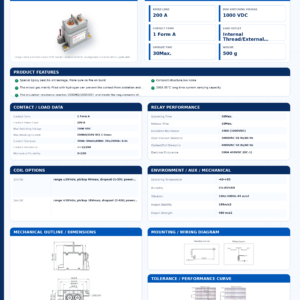 EVM-200 DC contactor datasheet preview