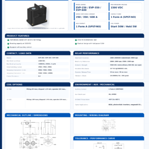 EVP-SERIES DC contactor datasheet preview