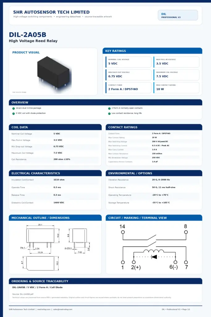 DIL-2A05B professional datasheet preview