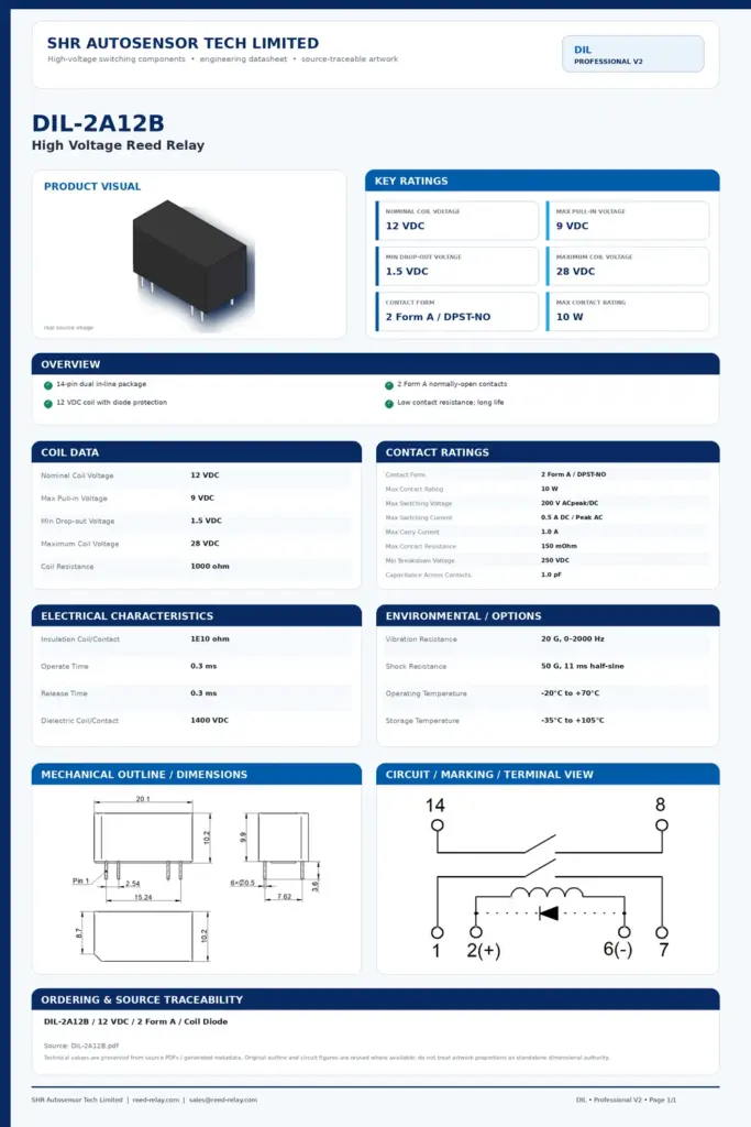 DIL-2A12B professional datasheet preview