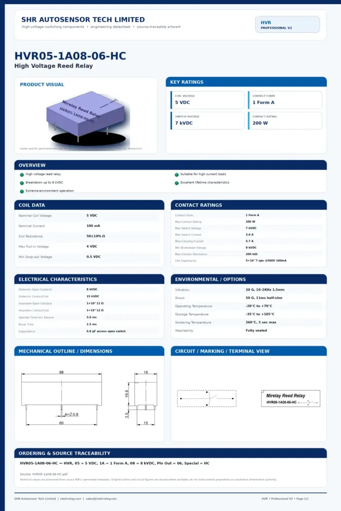 HVR05-1A08-06-HC professional datasheet preview
