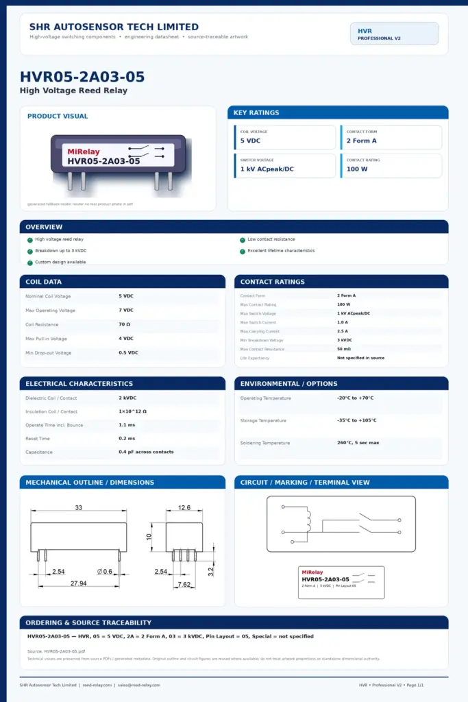 HVR05-2A03-05 professional datasheet preview