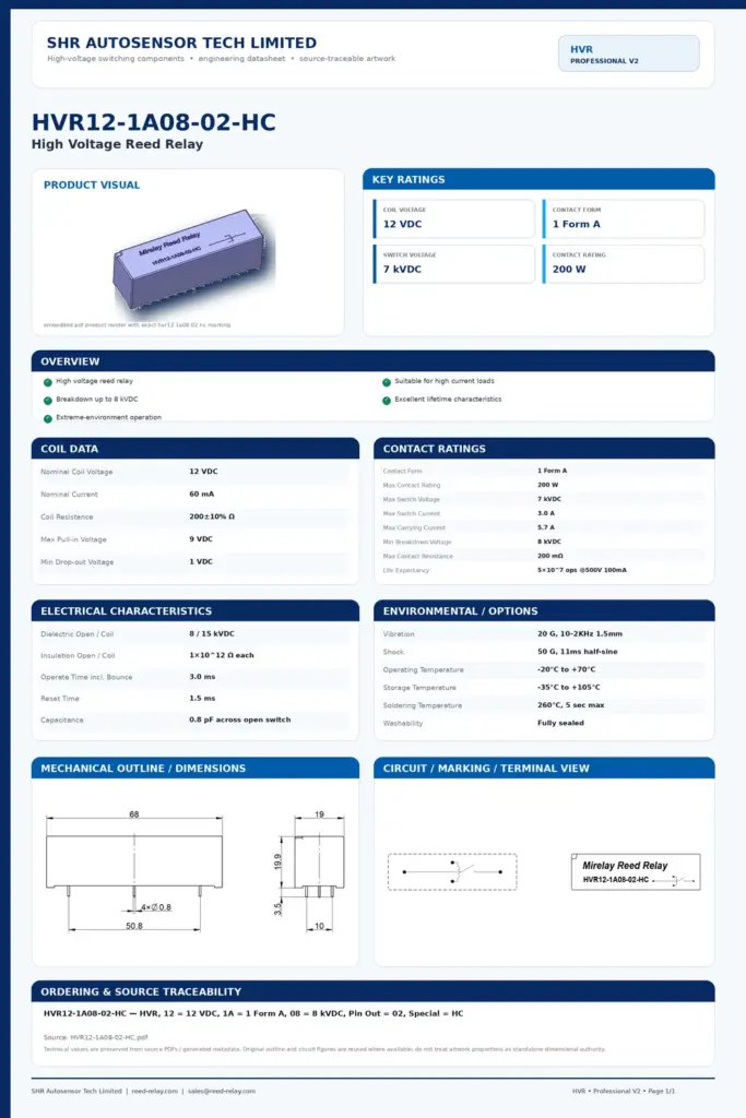 HVR12-1A08-02-HC professional datasheet preview