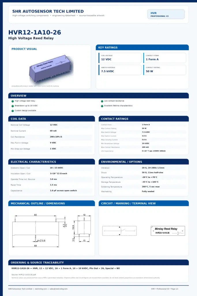 HVR12-1A10-26 professional datasheet preview