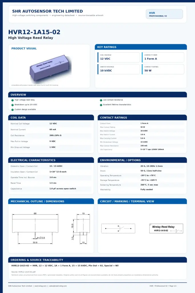 HVR12-1A15-02 professional datasheet preview