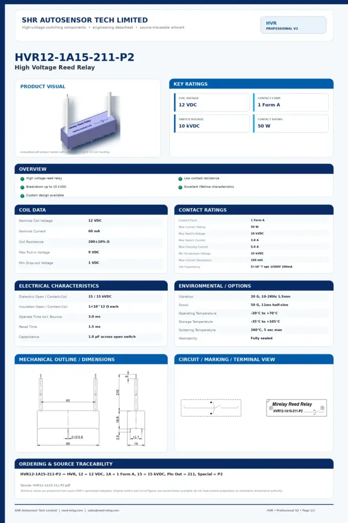 HVR12-1A15-211-P2 professional datasheet preview