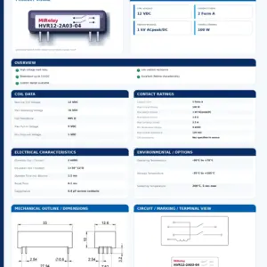 HVR12-2A03-04 professional datasheet preview