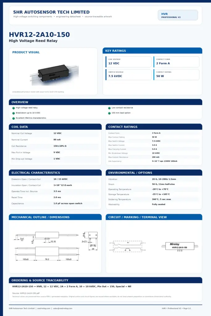 HVR12-2A10-150 professional datasheet preview