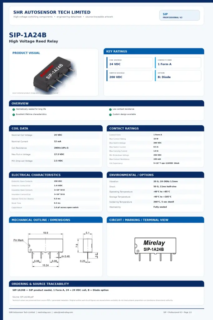 SIP-1A24B professional datasheet preview