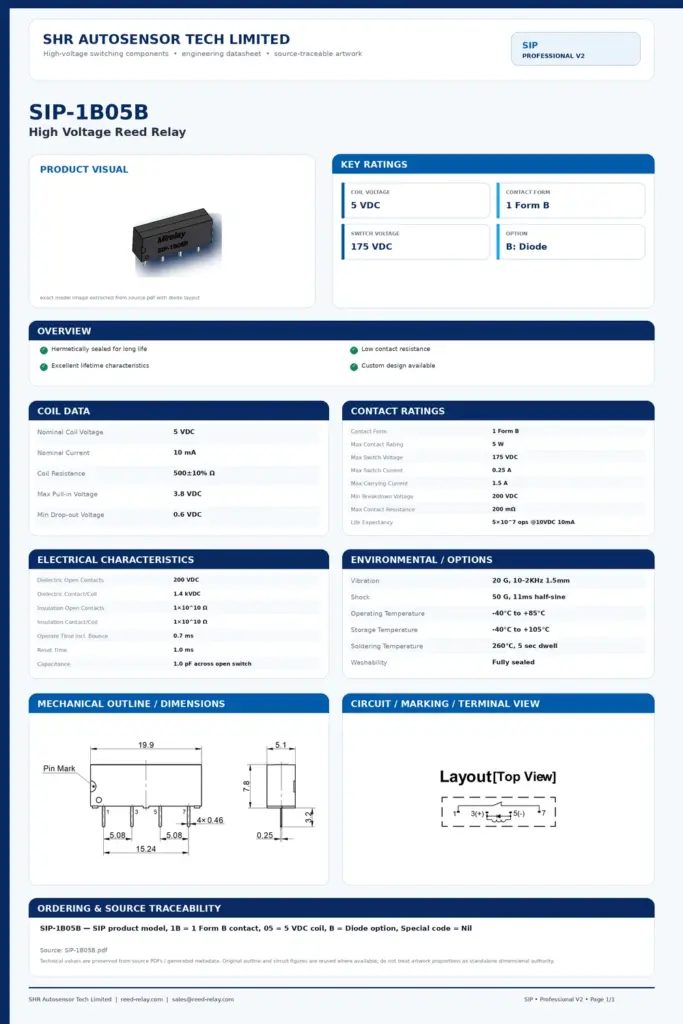 SIP-1B05B professional datasheet preview