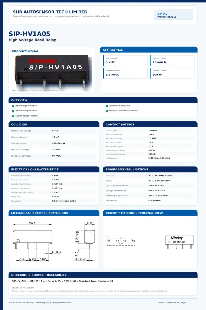 SIP-HV1A05 professional datasheet preview