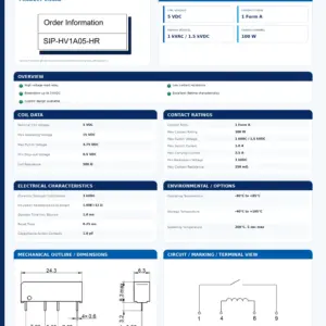 SIP-HV1A05-HR professional datasheet preview