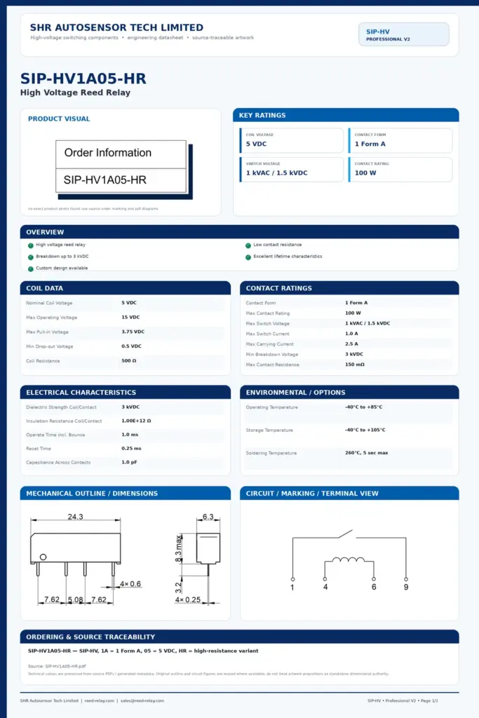 SIP-HV1A05-HR professional datasheet preview