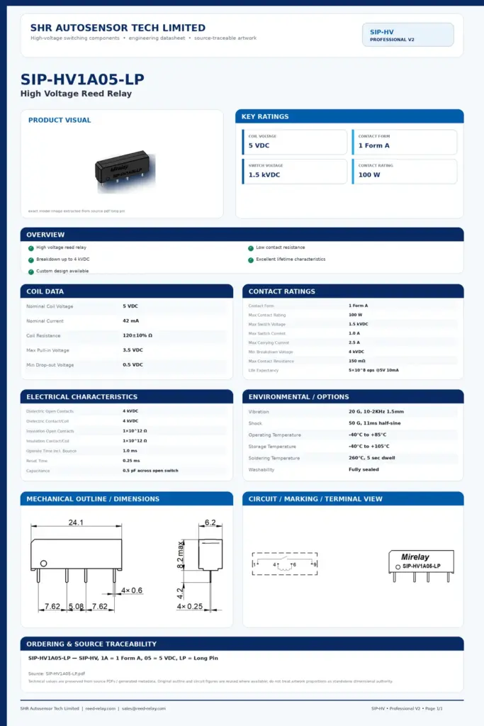SIP-HV1A05-LP professional datasheet preview