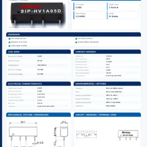 SIP-HV1A05D professional datasheet preview