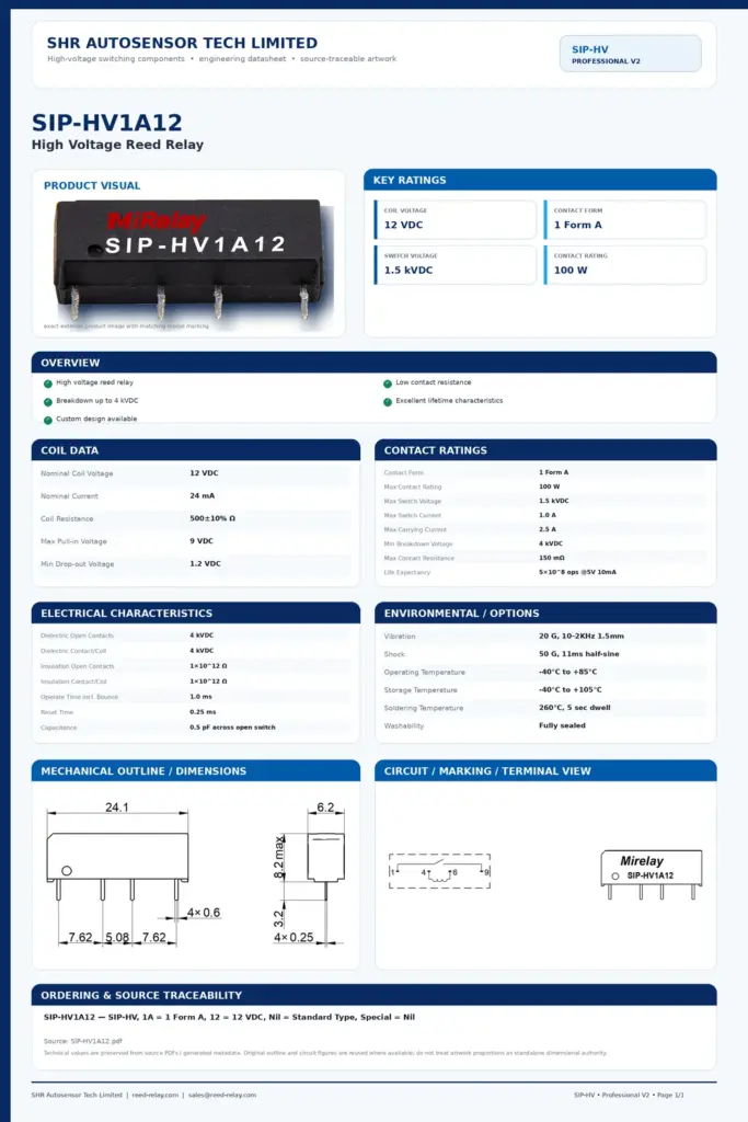 SIP-HV1A12 professional datasheet preview