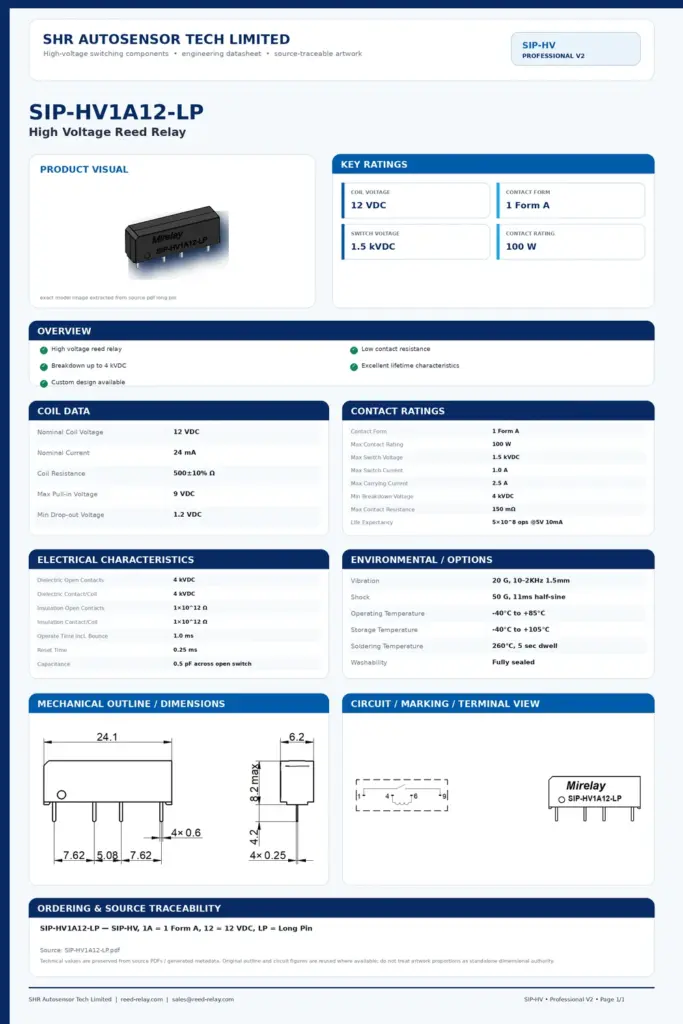 SIP-HV1A12-LP professional datasheet preview