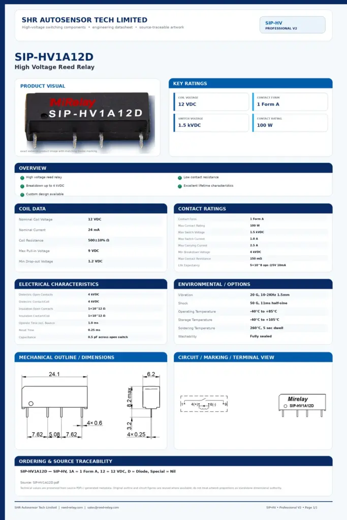 SIP-HV1A12D professional datasheet preview