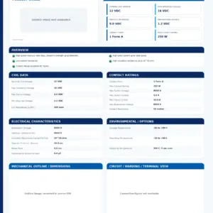HGSR12-1A08-150 professional datasheet preview