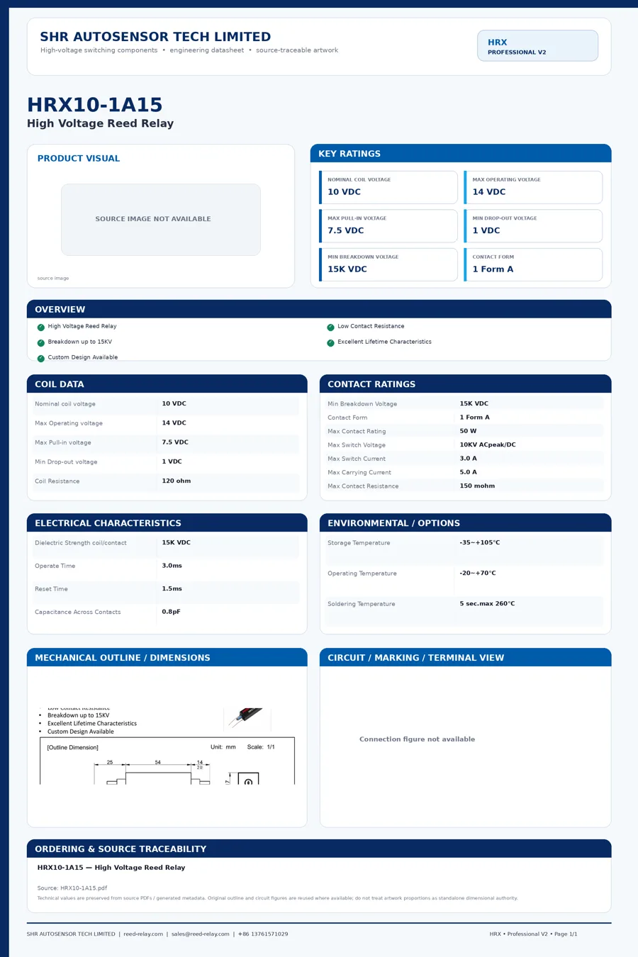 HRX10-1A15 professional datasheet preview