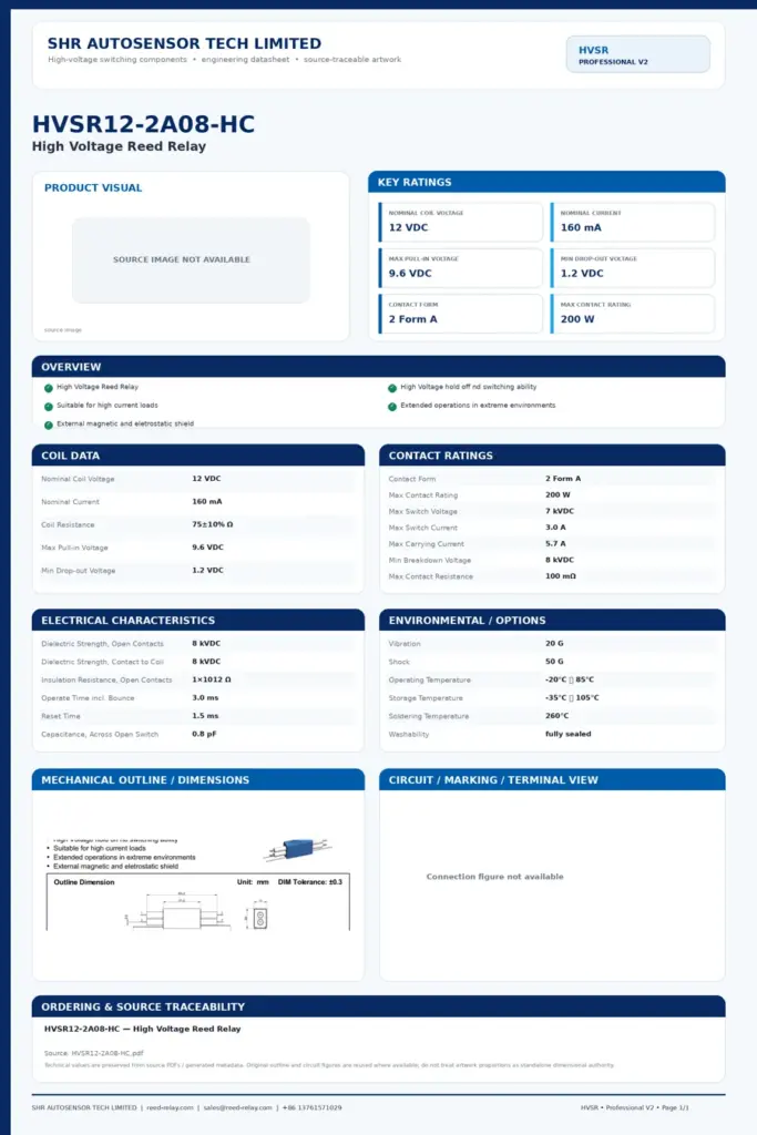 HVSR12-2A08-HC professional datasheet preview
