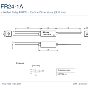 HGFR24-1A Mercury Wetted Reed Relay