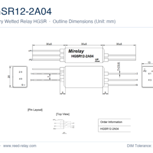 HGSR12-2A04 Mercury Wetted Reed Relay