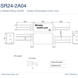 HGSR24-2A04 Mercury Wetted Reed Relay