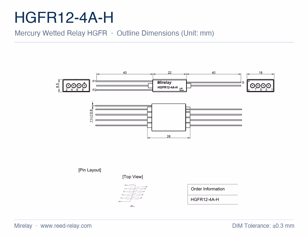 HGFR12-4A-H Mercury Wetted Reed Relay