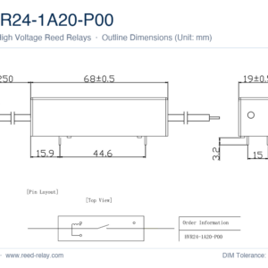 HVR24-1A20-P00 High Voltage Reed Relay