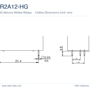 HVR2A12-HG Mercury Wetted Reed Relay