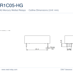 HVR1C05-HG Mercury Wetted Reed Relay