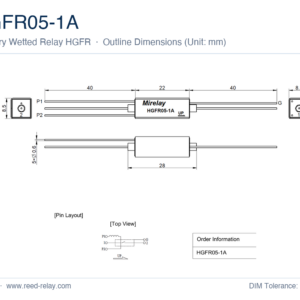 HGFR05-1A Mercury Wetted Reed Relay