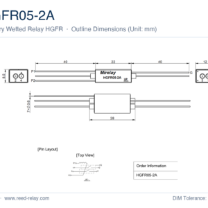 HGFR05-2A Mercury Wetted Reed Relay
